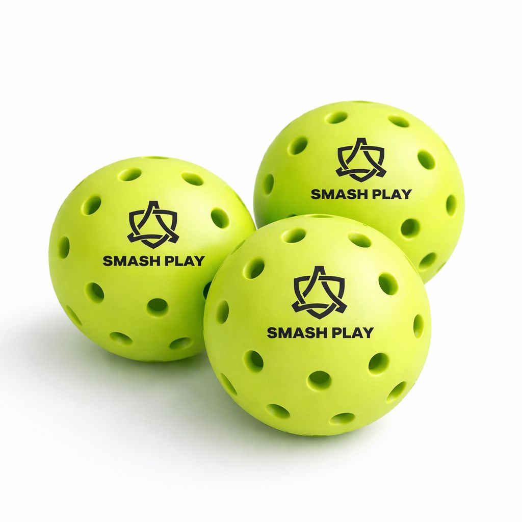 Smashplay Premium Outdoor Pickleball Balls (40 Holes) – Durable, Crack-Resistant – Pack of 3|4